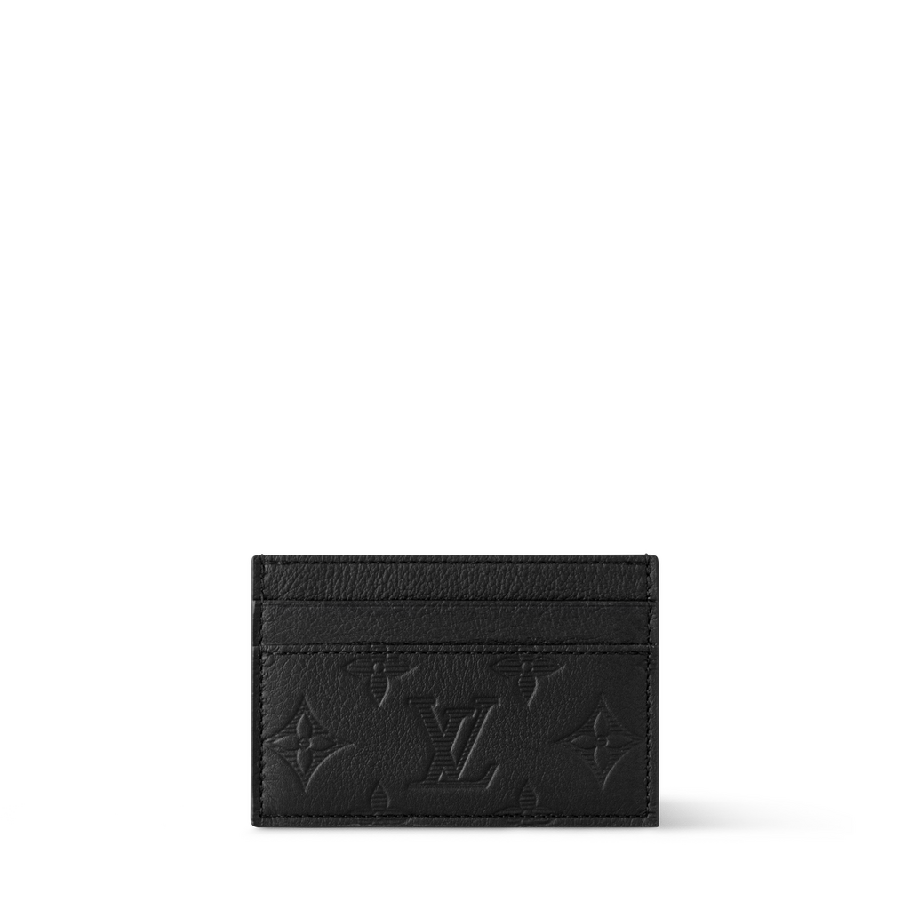 Double Card Holder Monogram Shadow Leather - Men Small Leather